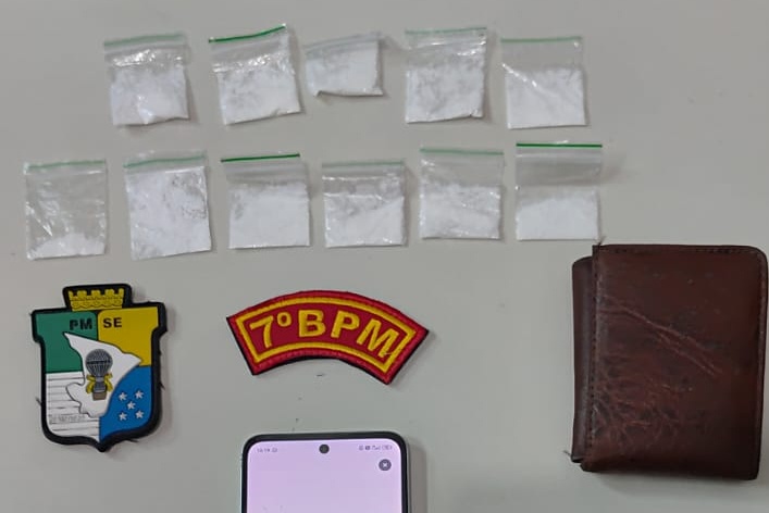 Polícia Militar prende homem por tráfico e apreende cocaína em Lagarto
